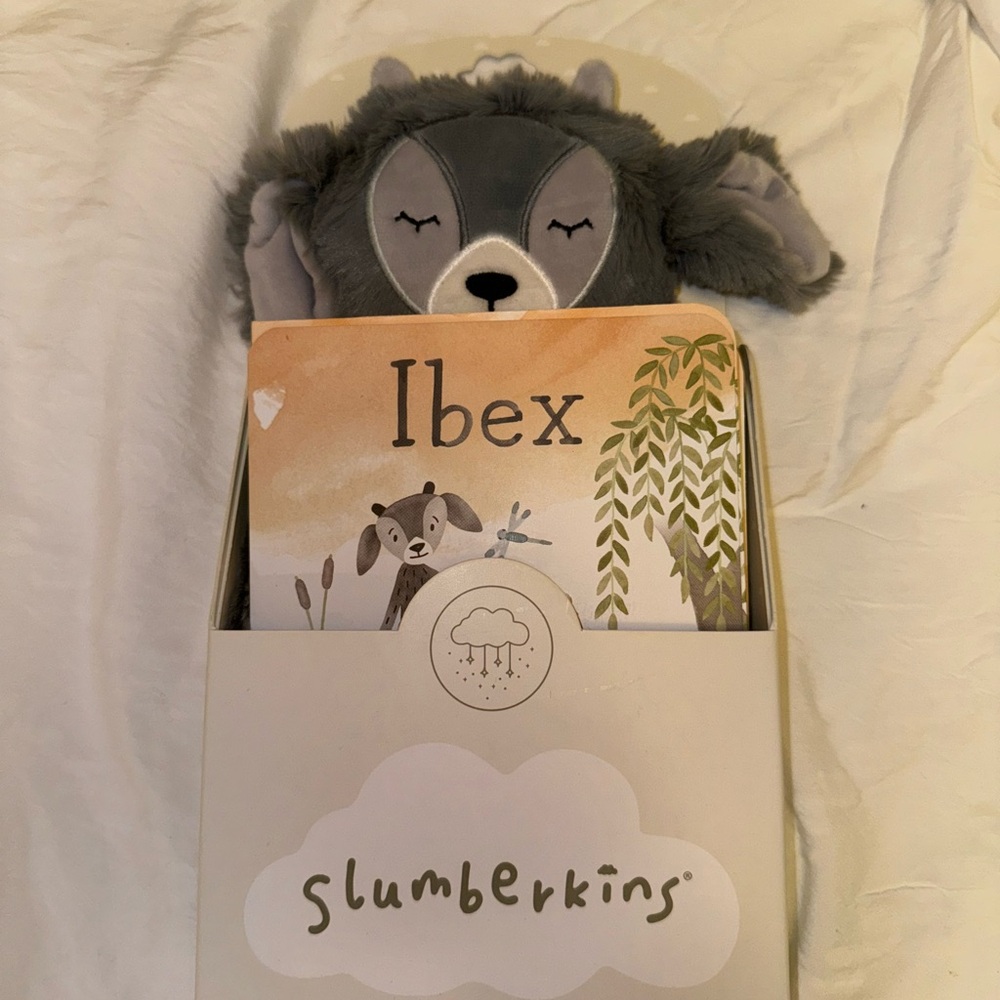 Slumberkins Ibex Plush Snuggler and Book Set